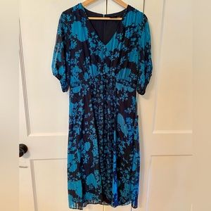 Maison Tara Blue Floral Dress